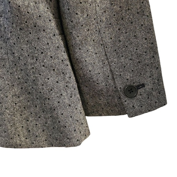 Banana Republic Women's Gray Polka Dot Blazer Size 8 Long Sleeve - Picture 10 of 12